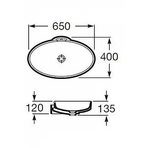 Раковина Roca Urbi 65 белый 327229000 Раковина Roca Urbi 65 белый 327229000, 2