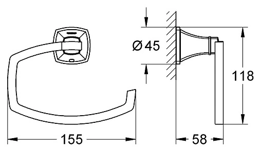 Держатель туалетной бумаги Grohe Grandera хром/золото 40625IG0