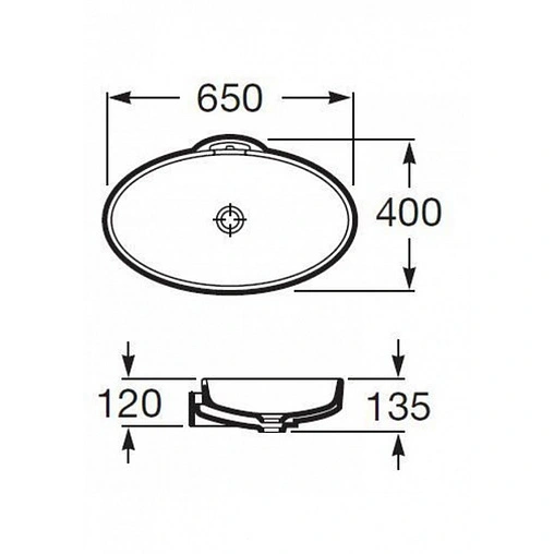 Раковина Roca Urbi 65 белый 327229000 Раковина Roca Urbi 65 белый 327229000