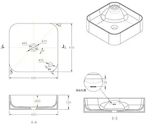 Раковина Bravat Source 43 белый C22238W-1-ENG Раковина Bravat Source 43 белый C22238W-1-ENG, 2