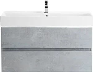 Тумба-умывальник подвесная Cezares Molveno 46 80 Beton MOLVENO 46-80-2C-SO-BET+CZR-MIL-80-LVB Тумба-умывальник подвесная Cezares Molveno 46 80 Beton MOLVENO 46-80-2C-SO-BET+CZR-MIL-80-LVB, 1