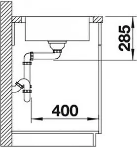 Мойка кухонная Blanco Lantos 45 S-IF 76.8 нержавеющая сталь 519059 Мойка кухонная Blanco Lantos 45 S-IF 76.8 нержавеющая сталь 519059, 5