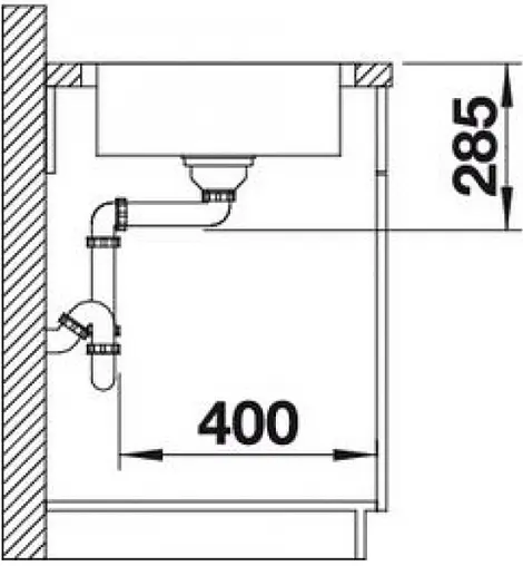 Мойка кухонная Blanco Lantos 45 S-IF 76.8 нержавеющая сталь 519059