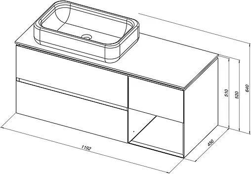Тумба-умывальник подвесная Allen Brau Infinity 120 L антрацит 1.21005.AM+