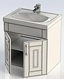 Тумба-умывальник Aquanet Рондо 60 белый 00189156+00185476