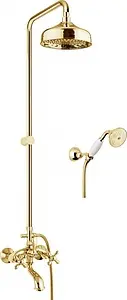 Душевая система со смесителем для ванны Fiore Margot золото/белый 26OO0615 Душевая система со смесителем для ванны Fiore Margot золото/белый 26OO0615, 1