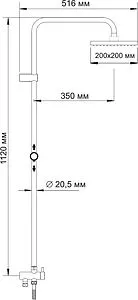 Душевая система без смесителя Wasserkraft бронза A040 Душевая система без смесителя Wasserkraft бронза A040, 2