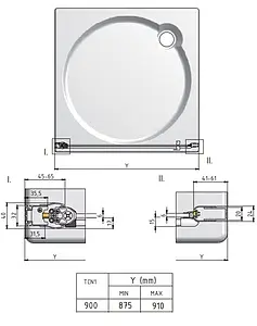 Дверь в нишу 900мм прозрачное стекло Roltechnik Tower Line TCN1/900 728-9000000-01-02 Дверь в нишу 900мм прозрачное стекло Roltechnik Tower Line TCN1/900 728-9000000-01-02, 2