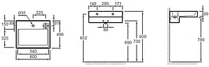 Раковина Jacob Delafon Terrace 60 белый EXE112-00 Раковина Jacob Delafon Terrace 60 белый EXE112-00, 2