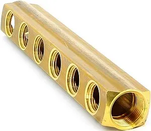 Коллектор распределительный проходной 6 отводов ¾&quot;в/в x ½&quot;в Tiemme 1970042, 5