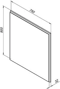 Зеркало с подсветкой Aquanet Nova Lite 75 дуб рошелье 00242258, 2
