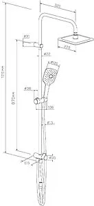 Душевая система без смесителя Damixa Eclipse хром 931000000, 2
