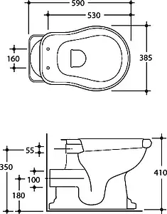 Чаша унитаза Kerasan Retro белый 101101 Чаша унитаза Kerasan Retro белый 101101, 2