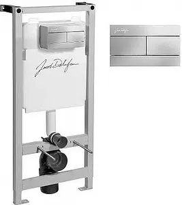 Инсталляция для подвесного унитаза Set 3 в 1 Jacob Delafon E21928RU-CP с кнопкой хром глянцевый Инсталляция для подвесного унитаза Set 3 в 1 Jacob Delafon E21928RU-CP с кнопкой хром глянцевый, 1