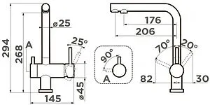 Смеситель для кухни с подключением к фильтру Omoikiri Nagano-EV эверест/хром 4994065, 2