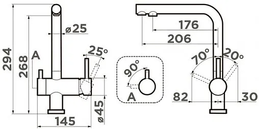 Смеситель для кухни с подключением к фильтру Omoikiri Nagano-CH шампань/хром 4994081 Смеситель для кухни с подключением к фильтру Omoikiri Nagano-CH шампань/хром 4994081