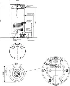 Бойлер комбинированного нагрева Stout (300 л, 32 кВт) SWH-1110-050300 Бойлер комбинированного нагрева Stout (300 л, 32 кВт) SWH-1110-050300, 2