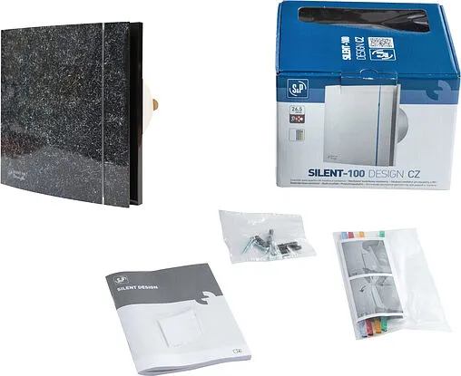 Вентилятор вытяжной Soler &amp; Palau SILENT-100 CZ MARBLE BLACK DESIGN 4C