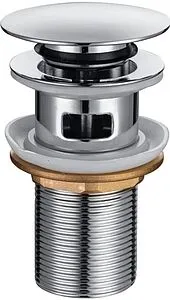 Выпуск автоматический для раковины с переливом Allen Brau Priority Round хром 5.31023-00 Выпуск автоматический для раковины с переливом Allen Brau Priority Round хром 5.31023-00, 1