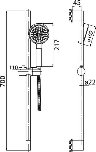 Душевая стойка BelBagno Vittoria хром VIT-SAL-CRM