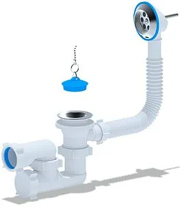 Слив-перелив для ванны Ани Пласт хром E250 Слив-перелив для ванны Ани Пласт хром E250, 1