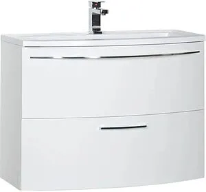 Тумба-умывальник подвесная Aquanet Лонг 90 белый глянец 00167099+НФ-00008069, 1