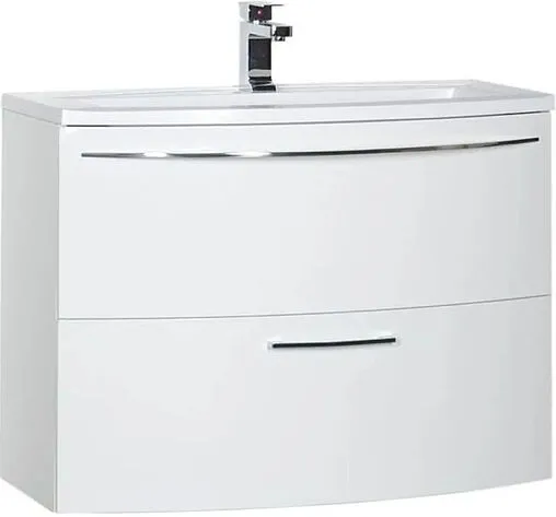 Тумба-умывальник подвесная Aquanet Лонг 90 белый глянец 00167099+НФ-00008069