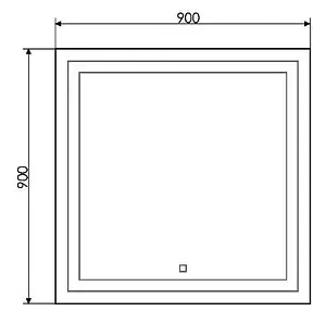 Зеркало с подсветкой Comforty Квадрат 90 00004140522CF Зеркало с подсветкой Comforty Квадрат 90 00004140522CF, 2