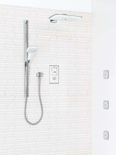 Душевая стойка Hansgrohe PuraVida 150 3iet 90см хром/белый 27853400