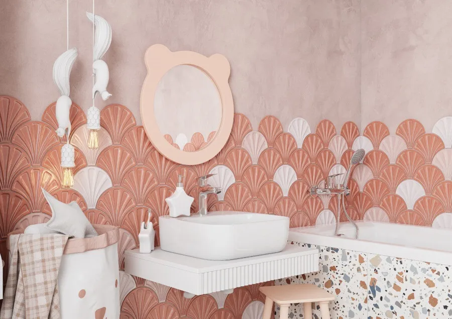 Зеркало Aquaton Каспер Мишка 50 розовый матовый 1A283302CR1E0