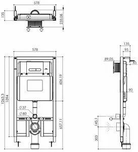 Комплект 5 в 1 AQUAme AQM42002CR с кнопкой хром глянцевый Комплект 5 в 1 AQUAme AQM42002CR с кнопкой хром глянцевый, 2