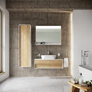 Тумба-умывальник подвесная Ravak Step 100 дуб/белый X000001417+, 5