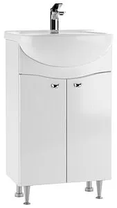 Тумба-умывальник напольный Айсберг Волна 50 белый DA1012T+46200081927581, 1