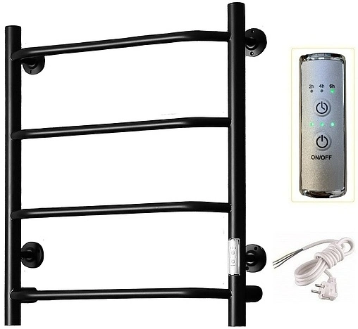 Полотенцесушитель электрический лесенка Тругор Пэк сп 6 60х50 черный матовый ВГП