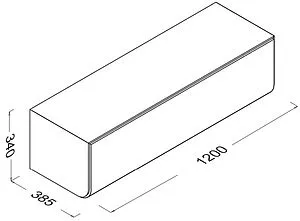Комод ISVEA Marino 120 серый дуб 23SQ1017120I Комод ISVEA Marino 120 серый дуб 23SQ1017120I, 2