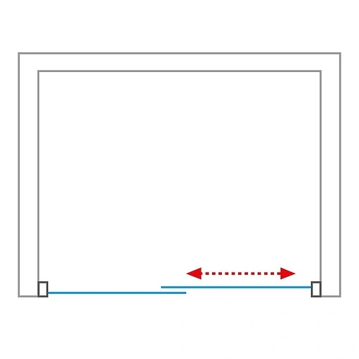 Дверь в нишу 1200мм прозрачное стекло Roltechnik Exclusive Line ECD2/1200 L 564-120000L-00-02
