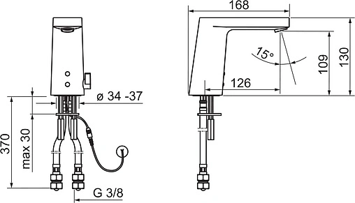 Смеситель для раковины Oras Electra хром 6125F