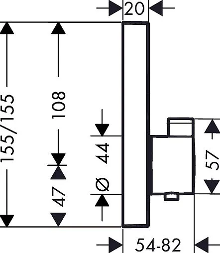 Термостат для 2 потребителей Hansgrohe ShowerSelect хром 15763000 Термостат для 2 потребителей Hansgrohe ShowerSelect хром 15763000