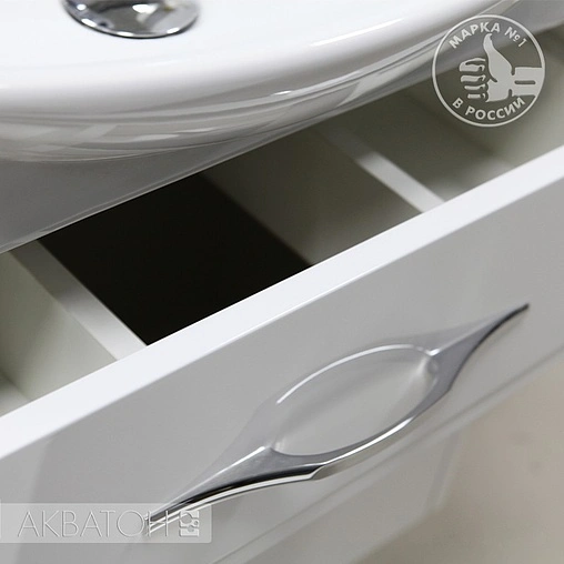 Тумба под умывальник подвесная Aquaton Инфинити 76 белый/ясень коимбра 1A192001IFSC0