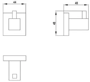Крючок Timo Selene хром 10011/00 Крючок Timo Selene хром 10011/00, 2