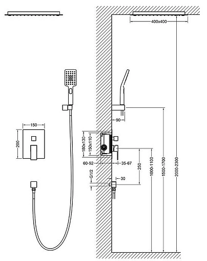 Душевая система со смесителем для душа Timo Selene хром SX-2029/00SM Душевая система со смесителем для душа Timo Selene хром SX-2029/00SM