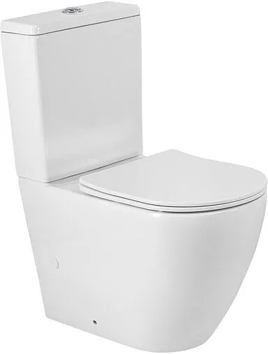 Унитаз-компакт безободковый BelBagno Sfera-R Tornado белый BB2141CP-TOR/SC+BB2128T