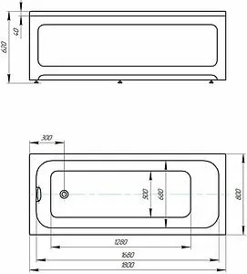 Ванна акриловая Aquatek Мия 180x80 MIY180-0000001 Ванна акриловая Aquatek Мия 180x80 MIY180-0000001, 2