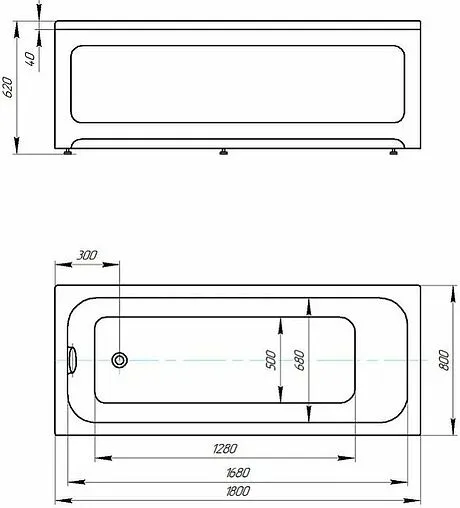 Ванна акриловая Aquatek Мия 180x80 MIY180-0000001 Ванна акриловая Aquatek Мия 180x80 MIY180-0000001