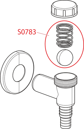 Сифон для бытовой техники наружный AlcaPlast белый APS2