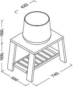 Тумба-умывальник напольная ISVEA Allegro 74 тик 22ALS003060I+10AL75042SV Тумба-умывальник напольная ISVEA Allegro 74 тик 22ALS003060I+10AL75042SV, 2