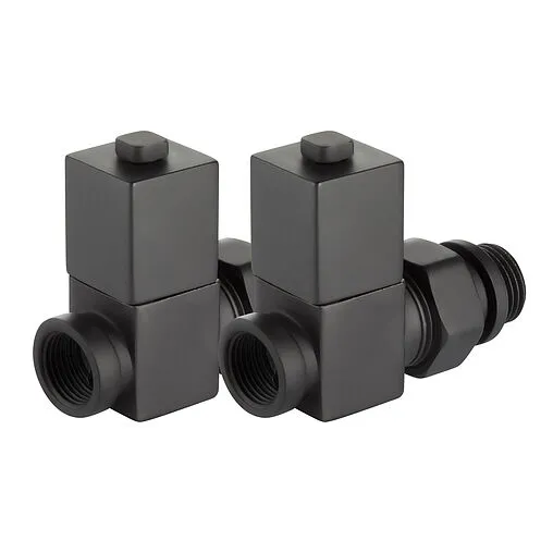 Комплект вентилей запорных прямых ½" в/н Royal Thermo Cube черный RTE 56.0006 Комплект вентилей запорных прямых ½" в/н Royal Thermo Cube черный RTE 56.0006