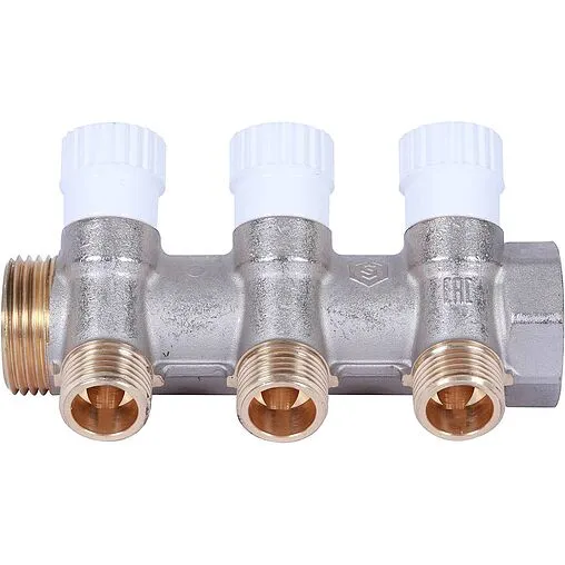 Коллектор регулирующий проходной 3 отвода 1"в/н x ½"н Stout SMB 6852 011203 Коллектор регулирующий проходной 3 отвода 1"в/н x ½"н Stout SMB 6852 011203