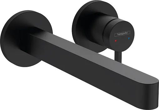Смеситель для раковины из стены Hansgrohe Finoris чёрный матовый 76050670
