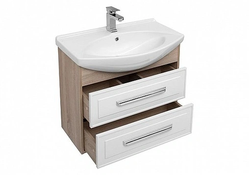 Тумба под умывальник Aquanet Остин 75 белый/дуб сонома 00200909